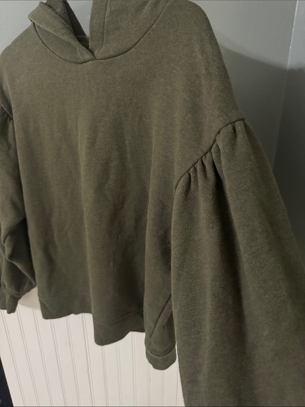 Madewell Relaxed Hooded Pullover in Olive Medium - Picture 3 of 8